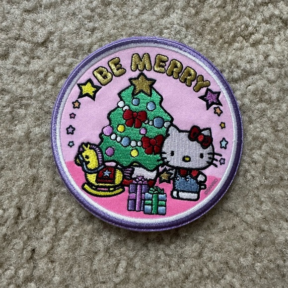 Stoney clover lane X hello kitty limited edition holiday Christmas patch sticker - Picture 1 of 5